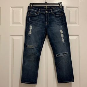 7 for all mankind crop josrfina  skinny boyfriend jeans